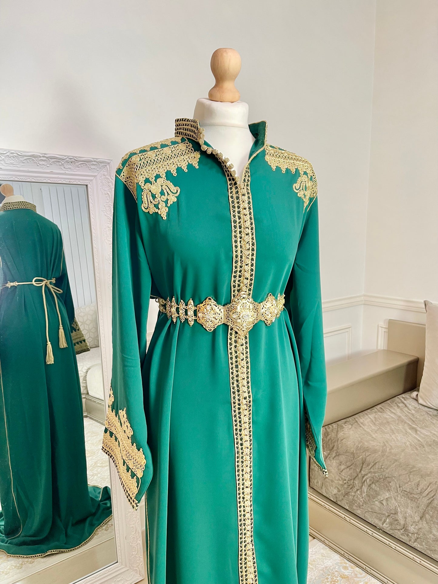 Caftan Inès vert sapin