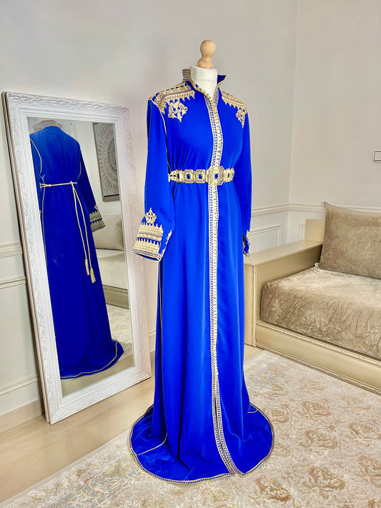 Caftan Inès bleu roi