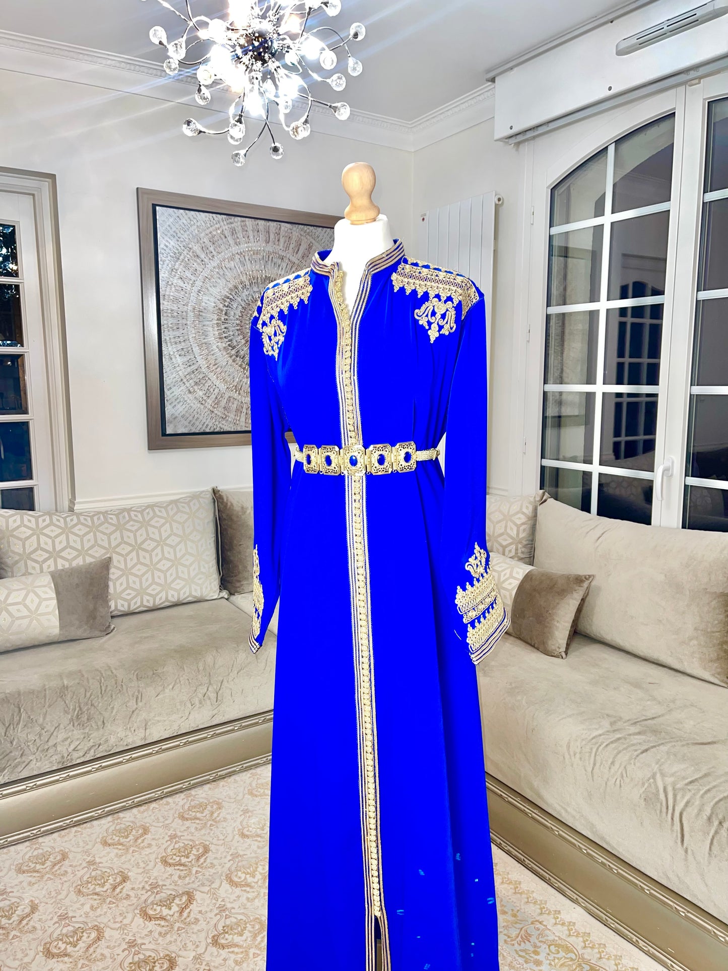 Caftan Inès bleu roi