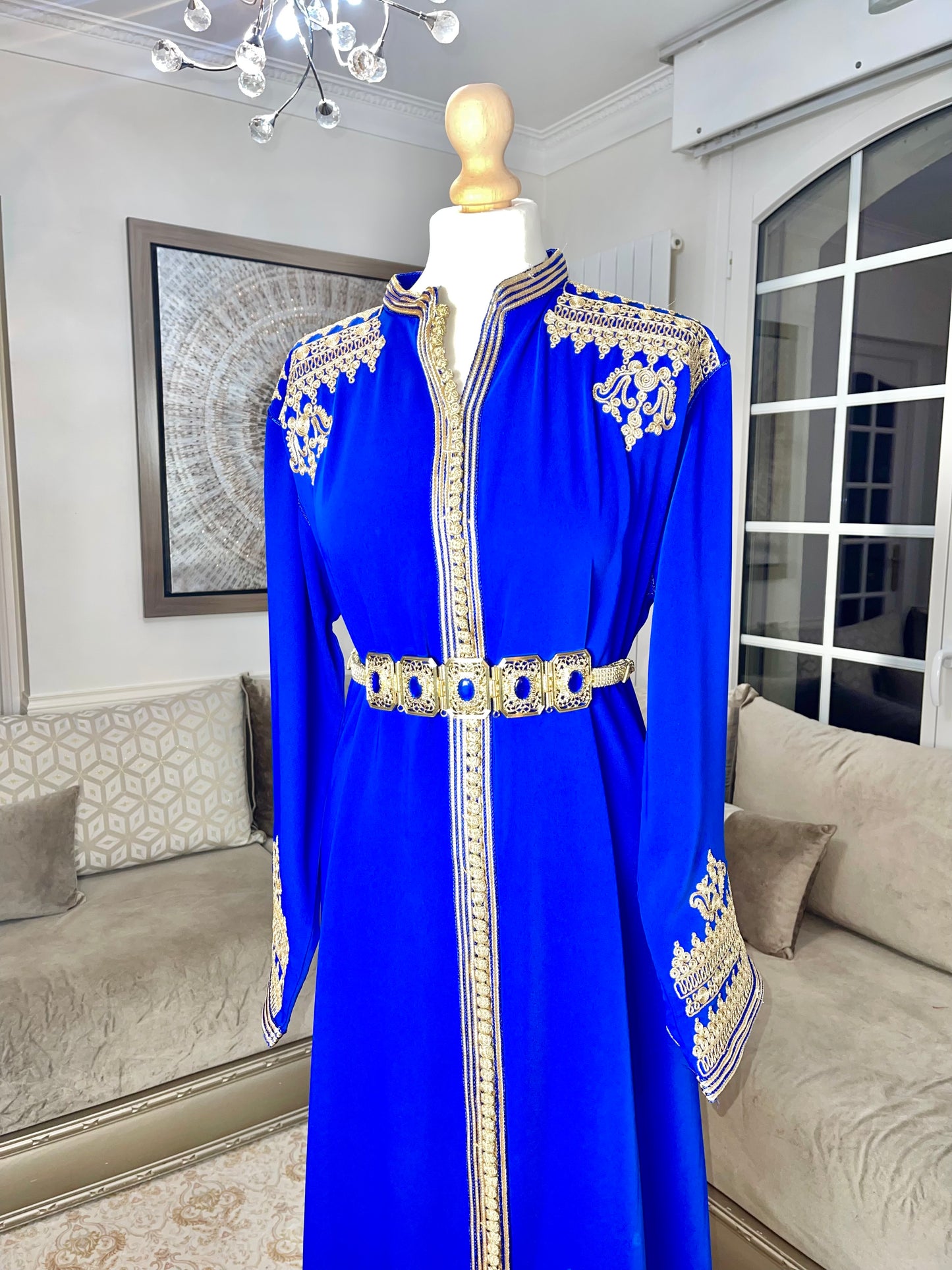 Caftan Inès bleu roi